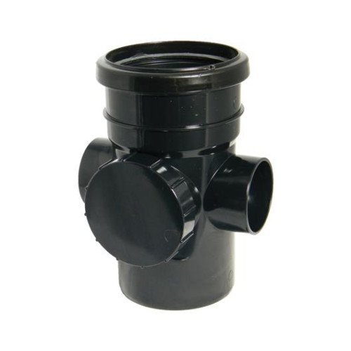 Stalbridge Building Supplies Ltd - Floplast Single Socket Access Pipe Black