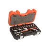 Bahco SW65 Swivel Socket Set of 65 Metric 1/4in Drive