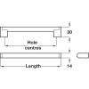 Bar Handle 209mm St Steel