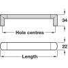 Bar Handle 172mm Brush Nickel