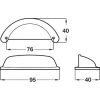 Aloy Handle 93.5mm Antique