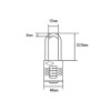 Squire CP40 Combination Padlock 4 Wheel 63mm Long Shackle