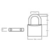 Squire LN4LS Lion Brass Padlock 5 Pin 65mm Long Shackle