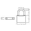 Squire LN5/2.5 Lion Brass Padlock 5 Pin 65mm Long Shackle