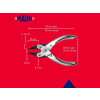 Maun Snipe Nose Pliers Serrated Jaw 125mm (5in)