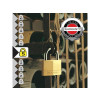 Masterlock Solid Brass 40mm Padlock 4 Pin - Keyed Alike x 2