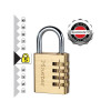 Masterlock Brass Finish 40mm 4 Digit Combination Padlock