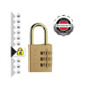 Masterlock Brass Finish 30mm 3 Digit Combination Padlock