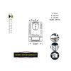 Master Lock Excell™ Closed Shackle Brass Combination 58mm Padlock