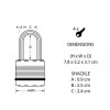 Masterlock Excell Laminated Steel 50mm Padlock  - 25mm Shackle