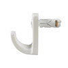 Plasplugs HW 124 Single Hollow Door Hook (1) White