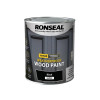 Ronseal 10 Year Weatherproof Wood Paint Black Gloss 750ml