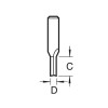 Trend 3/2 x 1/4 TCT Two Flute Cutter 6.0 x 16mm