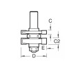 337 X 1/2 Tct Tongue & Groove Set 6.35mm X 10.0mm