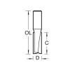 Trend 3/75 x 1/2 TCT Two Flute Lockjig Cutter 12.0 x 63mm