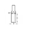 46/09 X 1/2 Tct 90° Shank Mounted Template Profiler 19.1 X 50mm