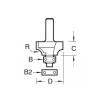 Trend 46/17    x 1/2 TCT Bearing Guided Ovolo & Round Over 19.1mm Radius