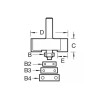 Trend 46/39 x 1/4 TCT Bearing Guided Rebate Set 35mm x 12.7mm