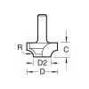 7/01 X 1/4 Tct Ovolo & Round Over 2.5mm Radius