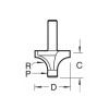 Trend 7E/3 x 1/4 TCT Pin Guided Round Over 8.0mm Radius