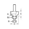 C076 X 1/4 Tct Bearing Guided Ovolo & Round Over 6.3mm Radius