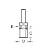 C121 X 1/4 Tct Bearing Guided Template Profile 12.7 X 25.4mm