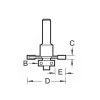 C145 X 1/4 Tct Bearing Guided Slotting Cutter 6.3mm