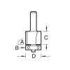 Trend T46/01 x 1/4 TCT 90° Template Profiler 12.7 x 25mm