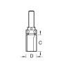 Tr29 X 1/4 Tct Shank Mounted Bearing Guided Profiler 12.7 X 25.4mm