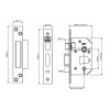 Strongbolt 22Wcs Polished Brass Mortice Bathroom Lock Visi 79mm 3In