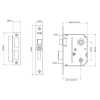 Es-Sl Chrome Essentials 3 Lever Mortice Sash Lock Visi 65mm 2.5In