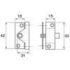 8K118 Economy Window Lock Electro Brass Finish Pack Of 4 Visi