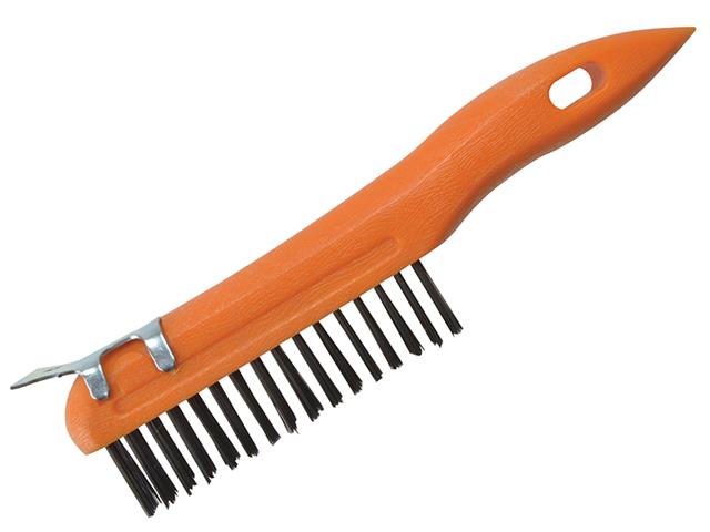 Faithfull Heavy-Duty Scratch Brush 4 Row Scraper