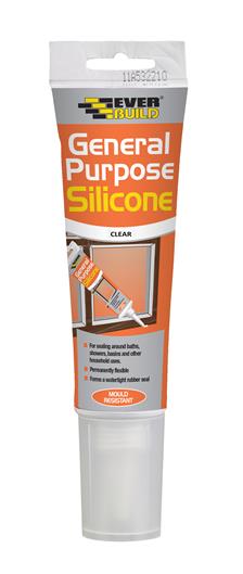 Everbuild General Purpose Silicone Easi Squeeze Clear EASIGPCL