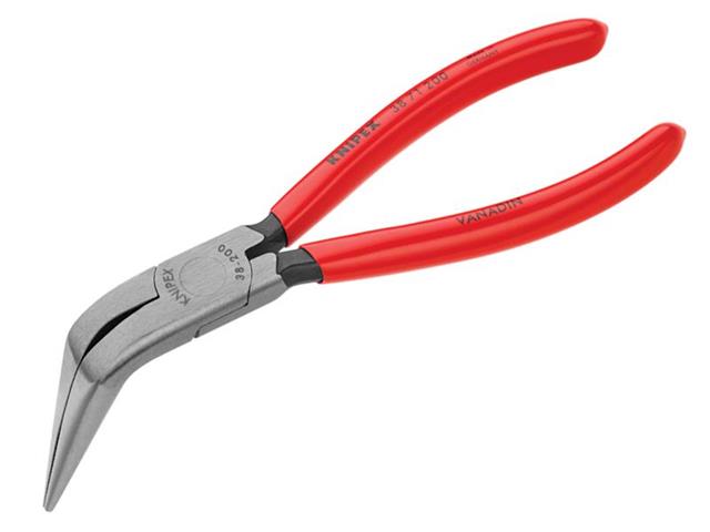 Knipex 6.3 Long Nose Pliers (half-round jaws) - Plastic Grip